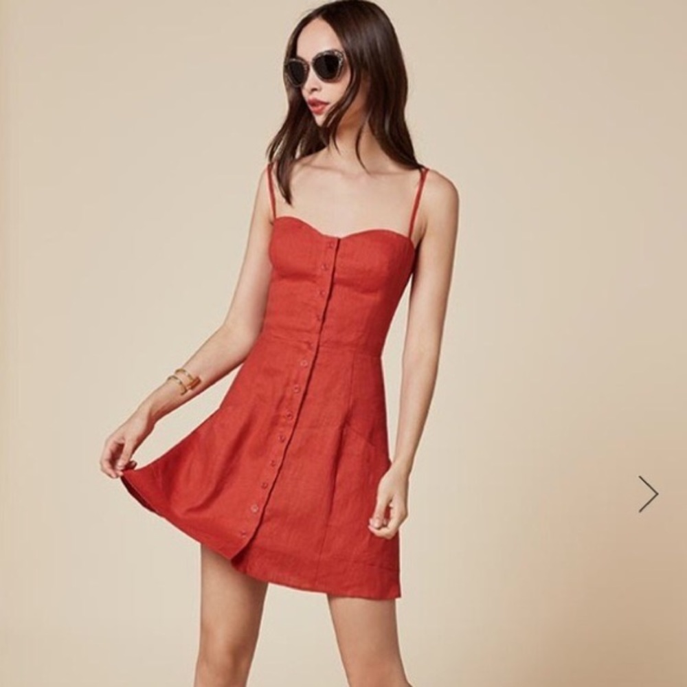Reformation Red Mini Dress
